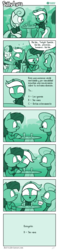 Size: 641x2715 | Tagged: safe, artist:dori-to, edit, bon bon, lyra heartstrings, sweetie drops, oc, pony, g4, chair, comic, silly lyra español, spanish, table, text, translator:the-luna-fan