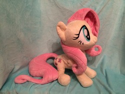 Size: 3264x2448 | Tagged: safe, artist:zombies8mywaffle, fluttershy, g4, $1 auction, ebay, embroidery, flutterbutt, handmade, high res, irl, minky, photo, plushie, sale