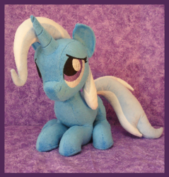 Size: 371x388 | Tagged: safe, artist:bluedragonflyplush, trixie, pony, unicorn, g4, cropped, female, irl, mare, photo, plushie, solo