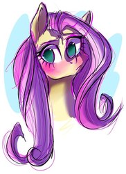 Size: 440x604 | Tagged: safe, artist:pochatochek, fluttershy, pony, g4, bust, female, portrait, solo