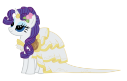 Size: 1120x713 | Tagged: safe, artist:tinkerbell66799, rarity, pony, unicorn, g4, clothes, dress, female, mare, simple background, solo, transparent background, wedding dress