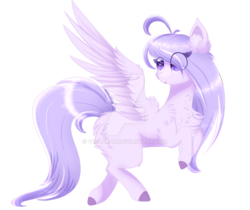 Size: 1024x860 | Tagged: safe, artist:php146, oc, oc only, oc:lotus flower, pegasus, pony, eye clipping through hair, female, flying, mare, simple background, solo, transparent background, watermark