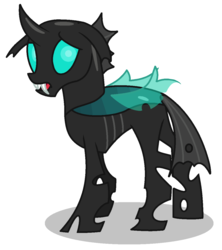 Size: 1068x1202 | Tagged: safe, artist:watermelon changeling, derpibooru exclusive, thorax, changeling, g4, floppy ears, male, ms paint, open mouth, sad, simple background, solo, white background