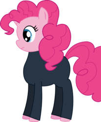 Size: 856x1040 | Tagged: safe, artist:chryssi, pinkie pie, pony, unicorn, g4, female, race swap, simple background, solo, transparent background, vector