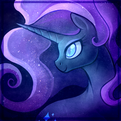 Size: 2000x2000 | Tagged: safe, artist:thenecrobalam, nightmare rarity, rarity, pony, unicorn, g4, album cover, bust, color porn, colored pupils, female, gatopaint, high res, portrait, profile, shadowcatkirara, solo, song reference