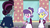 Size: 1280x720 | Tagged: safe, screencap, principal abacus cinch, suri polomare, upper crust, acadeca, equestria girls, g4, my little pony equestria girls: friendship games, :s, apron, baking, baking cake, cake, clothes, ear piercing, earring, female, food, jewelry, necklace, oops, pearl necklace, piercing, scarf, skunk stripe, wavy mouth