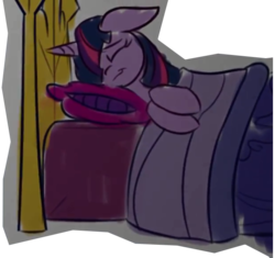 Size: 660x620 | Tagged: safe, artist:heir-of-rick, twilight sparkle, alicorn, pony, g4, bed, cute, female, sleeping, solo, twilight sparkle (alicorn)