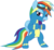 Size: 3272x3001 | Tagged: safe, artist:cloudy glow, rainbow dash, pegasus, pony, g4, my little pony: friendship is magic, newbie dash, .ai available, clothes, female, goggles, high res, mare, open mouth, rearing, simple background, solo, transparent background, uniform, vector, wonderbolts uniform