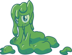 Size: 2581x1968 | Tagged: oc name needed, safe, artist:badumsquish, derpibooru exclusive, oc, oc only, goo pony, original species, g4, bashful, changeling slime, female, freckles, simple background, smiling, solo, spots, story in the comments, transparent background