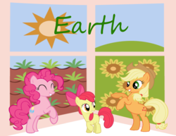 Size: 800x619 | Tagged: safe, artist:rozyfly10, apple bloom, applejack, pinkie pie, earth pony, pony, g4