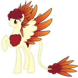 Size: 7000x7000 | Tagged: safe, artist:besttubahorse, oc, oc only, oc:chimie changa, hybrid, absurd resolution, female, height difference, pegaphoenix, simple background, transparent background, vector