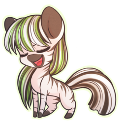 Size: 518x523 | Tagged: safe, artist:spittfireart, oc, oc only, oc:jack hyperfreak, zebra, chibi, cute, eyes closed, open mouth, simple background, smiling, solo, transparent background