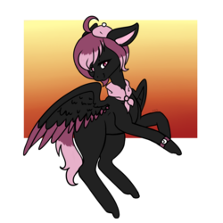 Size: 1000x1000 | Tagged: safe, artist:cinnamonsparx, oc, oc only, oc:midnight muse, pegasus, pony, female, flying, mare, solo