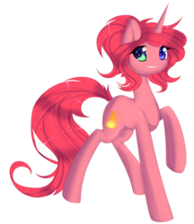 Size: 2502x2901 | Tagged: safe, artist:togeticisa, oc, oc only, pony, unicorn, female, heterochromia, high res, mare, simple background, solo, transparent background