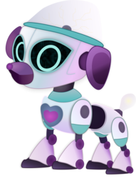 Size: 2058x2696 | Tagged: safe, artist:sporealtair, dog, robot, equestria girls, g4, mad twience, my little pony equestria girls: summertime shorts, coreldraw, female, high res, robot dog, simple background, solo, transparent background, vector