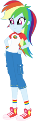 Size: 170x555 | Tagged: safe, artist:ra1nb0wk1tty, rainbow dash, equestria girls, g4, my little pony equestria girls: legend of everfree, bracelet, camp everfree outfits, clothes, converse, cute, female, jeans, jewelry, pants, shoes, simple background, sneakers, socks, solo, white background, wristband