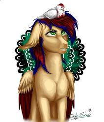 Size: 5000x5902 | Tagged: safe, artist:candyflora, oc, oc only, bird, pegasus, pony, absurd resolution, female, mare, simple background, solo, white background