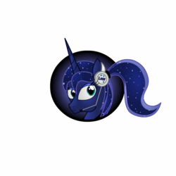 Size: 1200x1200 | Tagged: safe, artist:lakword, princess luna, alicorn, pony, gamer luna, g4, female, icon, simple background, solo, transparent background