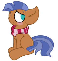 Size: 891x934 | Tagged: safe, artist:thefanficfanpony, spearhead, earth pony, pony, a flurry of emotions, g4, blank flank, impossibly large ears, male, simple background, sitting, solo, stallion, that was fast, transparent background