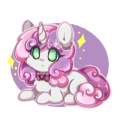 Size: 300x300 | Tagged: dead source, safe, artist:tolsticot, sweetie belle, pony, unicorn, g4, :<, animated, behaving like a cat, blinking, bow, bowtie, cheek fluff, chest fluff, cute, diasweetes, ear flick, ear fluff, female, filly, floppy ears, fluffy, frown, gif, kitty belle, looking at you, no pupils, pawing, pawing the ground, prone, simple background, solo, sparkles, starry eyes, transparent background, weapons-grade cute, wingding eyes