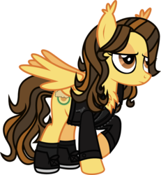 Size: 903x979 | Tagged: safe, artist:lightningbolt, derpibooru exclusive, pegasus, pony, g4, .svg available, almost here, chest fluff, clothes, ear fluff, frown, girly, hair over one eye, jacket, lidded eyes, long mane, male, partially open wings, ponified, raised hoof, shirt, shoes, show accurate, simple background, sneakers, socks, solo, stallion, svg, the academy is..., transparent background, trap, unamused, undershirt, vector, wavy mane, william beckett, wings, zipper