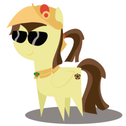 Size: 2000x2000 | Tagged: safe, artist:littletigressda, oc, oc only, oc:tailcoatl, pegasus, pony, aztec, high res, mexican, pointy ponies, simple background, sunglasses, transparent background