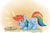 Size: 1280x853 | Tagged: safe, artist:heir-of-rick, rainbow dash, pegasus, pony, tortoise, g4, cute, dashabetes, egg, female, happy, nest, open mouth, smiling, solo