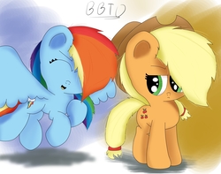 Size: 2686x2117 | Tagged: safe, artist:bronybehindthedoor, applejack, rainbow dash, g4, annoyed, high res, signature, simple background
