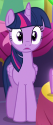 Size: 360x840 | Tagged: safe, screencap, spike, twilight sparkle, alicorn, dragon, pony, g4, gauntlet of fire, cropped, solo focus, stare, twilight sparkle (alicorn)