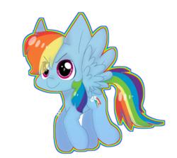 Size: 1024x914 | Tagged: safe, artist:skydonut, rainbow dash, pony, g4, backwards cutie mark, chibi, female, flying, simple background, solo, transparent background