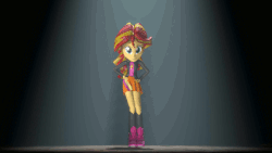 Size: 427x240 | Tagged: safe, artist:maetrome, sunset shimmer, equestria girls, g4, 3d, adorasexy, animated, boots, clothes, cute, female, fukkireta, gif, hand on hip, high heel boots, jacket, leather jacket, loop, sexy, skirt, skirt lift, solo, source filmmaker