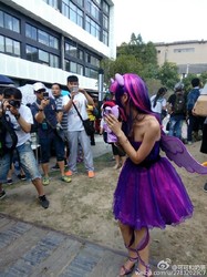 Size: 440x587 | Tagged: safe, twilight sparkle, alicorn, human, g4, china, china ponycon, clothes, cosplay, costume, dress, irl, irl human, photo, twilight sparkle (alicorn)