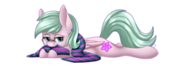 Size: 1024x394 | Tagged: safe, artist:whitehershey, oc, oc only, pegasus, pony, female, glasses, mare, prone, simple background, solo, transparent background