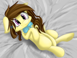 Size: 2048x1536 | Tagged: safe, artist:0bsydia, oc, oc only, oc:shinzus, earth pony, pony, female, mare, on back, solo