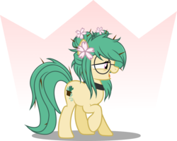 Size: 6041x4829 | Tagged: safe, artist:weekendroses, oc, oc only, oc:cactus lillie, earth pony, pony, absurd resolution, female, glasses, mare, raised hoof, simple background, solo, transparent background