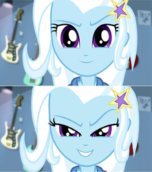Size: 908x1025 | Tagged: safe, screencap, trixie, equestria girls, g4, guitar centered, my little pony equestria girls: rainbow rocks, electric guitar, guitar, looking at you, musical instrument