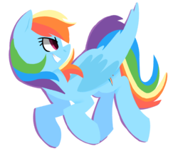 Size: 1974x1732 | Tagged: safe, artist:themodpony, rainbow dash, pegasus, pony, backwards cutie mark, cutie mark, female, head turn, hooves, lineless, looking back, mare, simple background, smiling, smug, solo, teeth, transparent background, wings