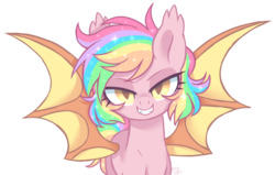 Size: 4300x2742 | Tagged: safe, artist:hawthornss, oc, oc only, oc:paper stars, bedroom eyes, cute little fangs, ear fluff, fangs, high res, looking at you, simple background, smiling, transparent background