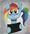 Size: 3458x3961 | Tagged: safe, artist:wikson89, rainbow dash, g4, collar, ear piercing, female, high res, jail, mugshot, piercing, solo