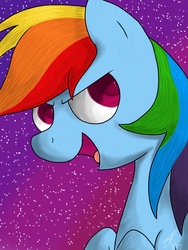 Size: 1200x1600 | Tagged: safe, artist:ptxgirwaffles, rainbow dash, pegasus, pony, g4, female, mare, open mouth, solo