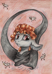 Size: 1711x2426 | Tagged: safe, artist:rinioshi, oc, oc only, pony, bust, portrait, solo, traditional art