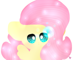 Size: 753x600 | Tagged: safe, artist:anyaink, fluttershy, pegasus, pony, g4, female, mare, simple background, solo, sparkles, white background