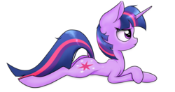 Size: 1920x1010 | Tagged: safe, artist:arcuswind, twilight sparkle, pony, unicorn, g4, dock, female, prone, simple background, solo, transparent background, unicorn twilight