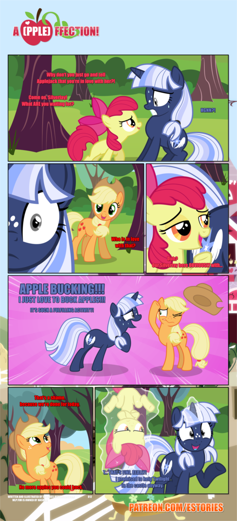 1408989 Safe Artist Estories Apple Bloom Applejack Oc Oc