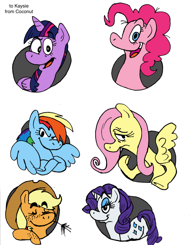 #1409002 - safe, artist:coconutstevio92, applejack, fluttershy, pinkie ...