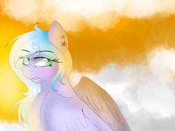Size: 1024x768 | Tagged: safe, artist:yomi brasi, oc, oc only, pegasus, pony, female, mare, solo