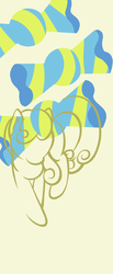 Size: 745x1800 | Tagged: safe, artist:flutterluv, part of a set, bon bon, sweetie drops, earth pony, pony, g4, cutie mark background, female, lineart, minimalist, modern art, simple background, solo, yellow background