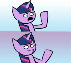 Size: 1200x1062 | Tagged: safe, artist:yinglung, twilight sparkle, pony, g4, can't argue with that, comic, female, meme, ponified, reaction image, solo