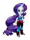 Size: 114x152 | Tagged: safe, artist:sakuyamon, rarity, human, g4, clothes, female, humanized, pixel art, pony coloring, simple background, solo, sprite, tailed humanization, tank top, transparent background
