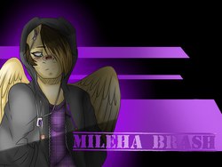 Size: 2048x1536 | Tagged: safe, artist:yomi brasi, oc, oc only, semi-anthro, clothes, earbuds, hoodie, music player, simple background, solo